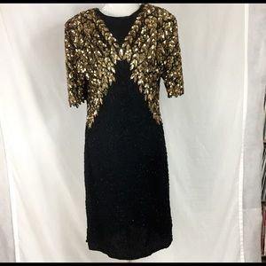Linsiano Silk vintage sequin dress